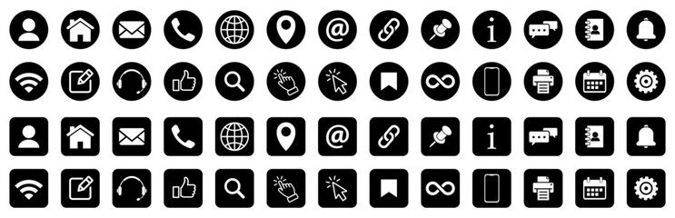 Contact and web icons collection.Vector

