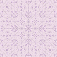 Elegant Lavender Floral Pattern Seamless Repeat
