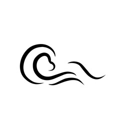 Obraz premium black sea wave icon