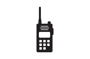 Military Radio icon silhouette vector with white background