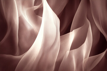 Soft flowing fabric creates a warm orchid-purple backdrop with subtle gradients enhancing elegance and tranquility