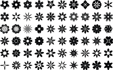 Abstract Floral Vector Pack: Flower Silhouettes & Geometric Shapes Modern Botanical Art Elements
Nature's Geometry  Diverse Floral Icons