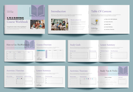 Study Workbook Template for Students and Teachers