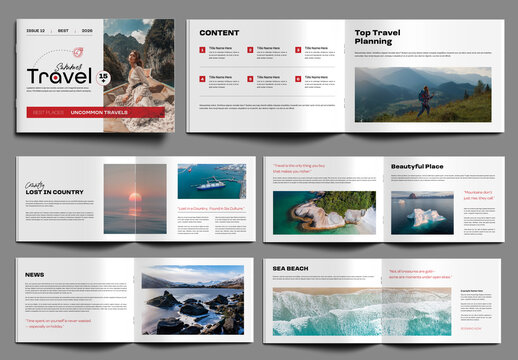 Travel Magazine Design Layout Template