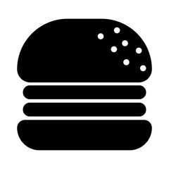 Burger vector icon. Hamburger illustration sign. Cheeseburger symbol. Fast food logo.