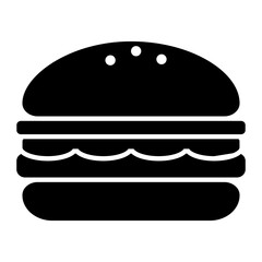 Burger vector icon. Hamburger illustration sign. Cheeseburger symbol. Fast food logo.