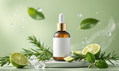 Fresh Natural Hair Serum with Rosemary and Lime
