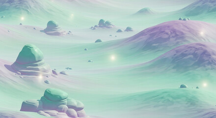 fantasy landscape with clouds