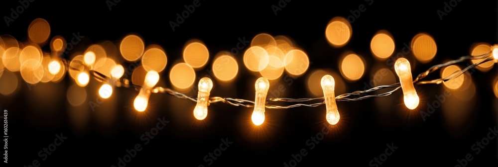 Aufkleber soft bokeh lights glowing against a dark background, creating a warm and inviting atmosphere.