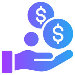 Income icon for accounting and finance business, website, application, printing, document, poster design, etc