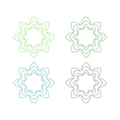 NATURAL PRODUCT LEAVES IN CIRCLE SIGN SYMBOL LOGO
