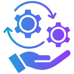 Automation glyph gradient icon