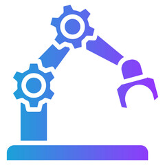 Robotic Arm glyph gradient icon