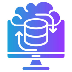 Data Sync glyph gradient icon