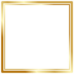 Golden frame illustration. Gold frame. Gold picture frame