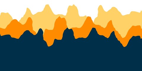 Abstract Mountain Landscape Background with Orange and Blue Hues