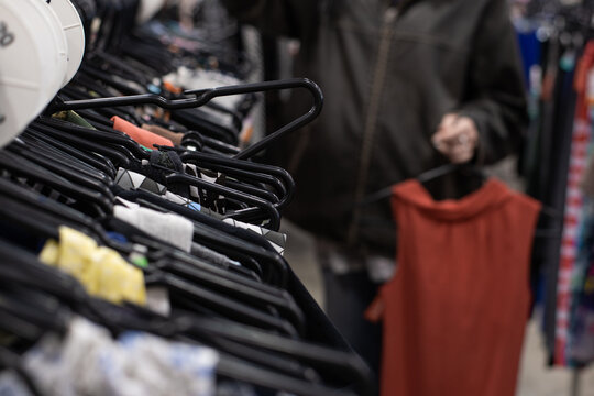 op shop clothing rack