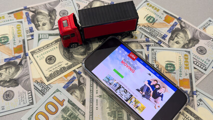  smartphone and home mortgage loan repayment plan. dollars