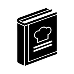 Minimalist chef cookbook icon for recipe design vector illustration