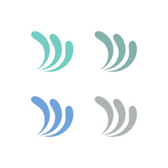 Naklejka premium Water Splash Sign Symbol Logo Vector 