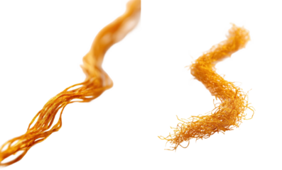 Close-up of golden thread showing texture. Abstract string, fabric, material, textile, artistic, embroidery, design, craft, detail, fiber, art