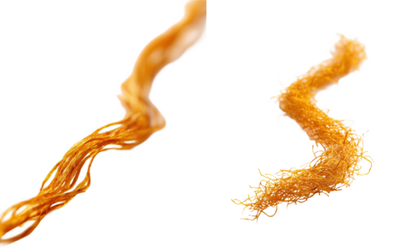 Close-up of golden thread showing texture. Abstract string, fabric, material, textile, artistic, embroidery, design, craft, detail, fiber, art