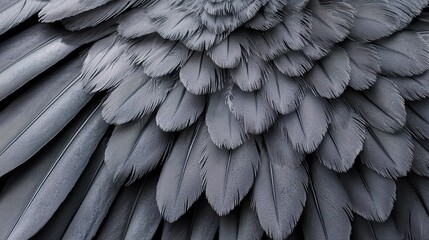 Obraz premium Detailed shot of a pelican's large, feathered wing, intricate feather structure