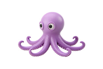 Purple Cartoon Octopus With Large