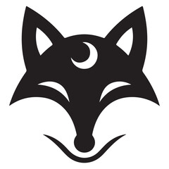 Minimalist Wolf Head Logo – Black and White Vector Design