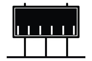 Black and white icon of a billboard with tear off tabs