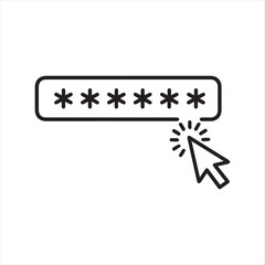 Inputting Password for Secure Access Online and Clicking with a Mouse Cursor to Submit Information Securely