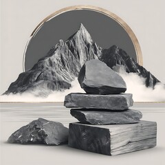 Zen Balance Harmony Serene Nature Mountain Stones Peaceful Zen Energy