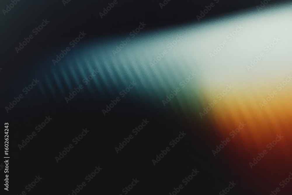Poster abstract light leak effect with grainy noise. gradient color background with stripe pattern. digital