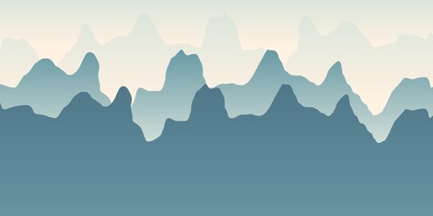 Gentle abstract background with light blue layered mountain shapes, perfect for creating a serene and expansive visual.
