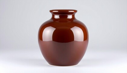 clay jug isolated on white background