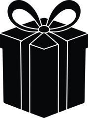 Gift box silhouette vector graphic illustration