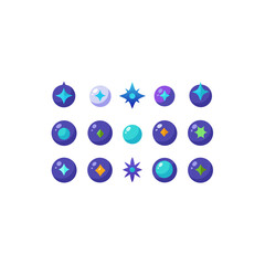 different magical whisper orb icons set 