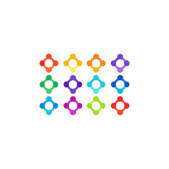 different spectral bone ring icons set on white