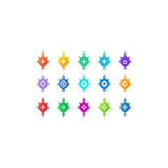 different spectral chain relics icons set 