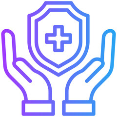 Health insurance icon for employment, business, website, application, printing, document, poster design, etc