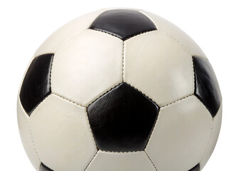 White soccer ball isolated on a transparent background football sport