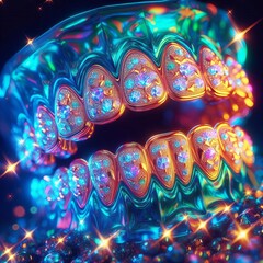 Fluorescent Diamond Grillz