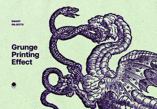 Grunge Printing Effect Mockup