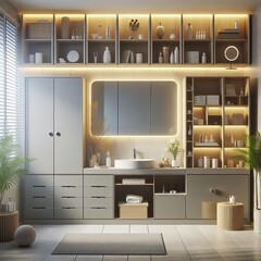 Storage Solutions Floating shelves with hidden compartments mirr