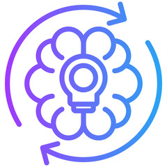 Rethinking icon for management crisis, website, application, printing, document, poster design, etc