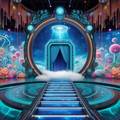 Holographic Trapdoor – A stage with holographic trapdoors for