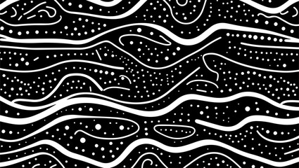 Monochrome Motion: Organic and Geometric Abstract Patterns" 