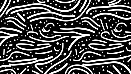 Monochrome Motion: Organic and Geometric Abstract Patterns" vector