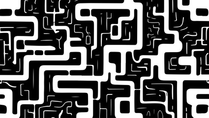 Monochrome Motion: Organic and Geometric Abstract Patterns" vector