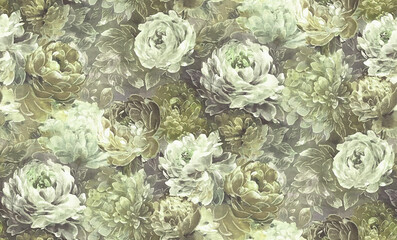 Traditional and ornamental, inspired by Persian and Indian textile designs,Colorful tie dye shibori print. Seamless hand drawn boho batik pattern. background. Modern batik